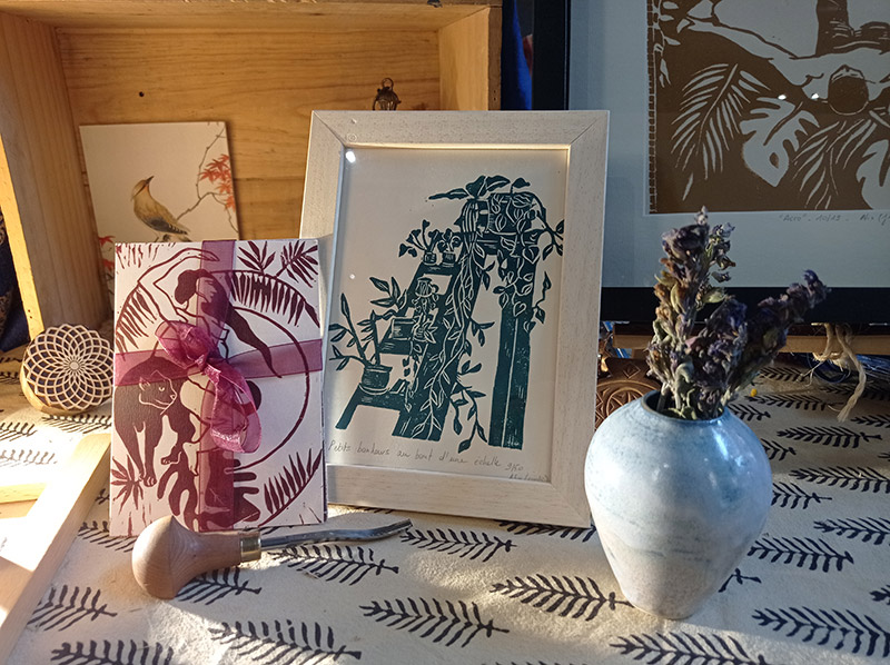 Photos de gravures et linogravures