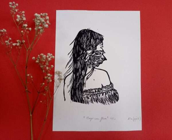 Mujer con flor